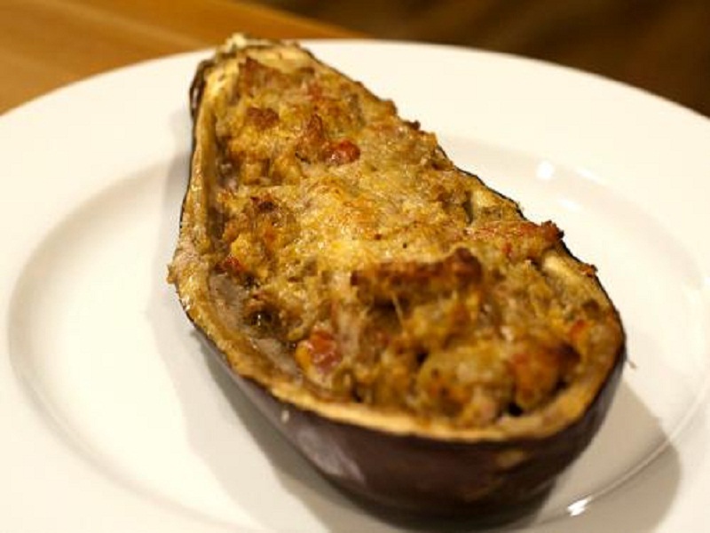 Grecian Lamb Stuffed Eggplant Grecian Lamb Stuffed Eggplant picture