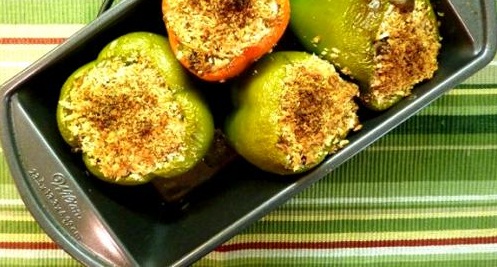 Green Peppers Stuffed With Mashed Potato Salad Green Peppers Stuffed With Mashed Potato Salad picture