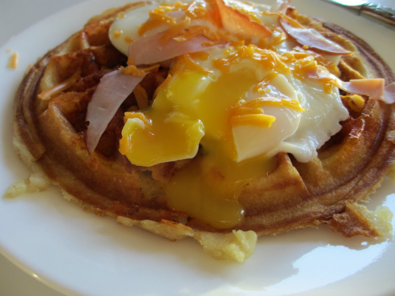 Ham and Cheese Waffles Ham and Cheese Waffles picture