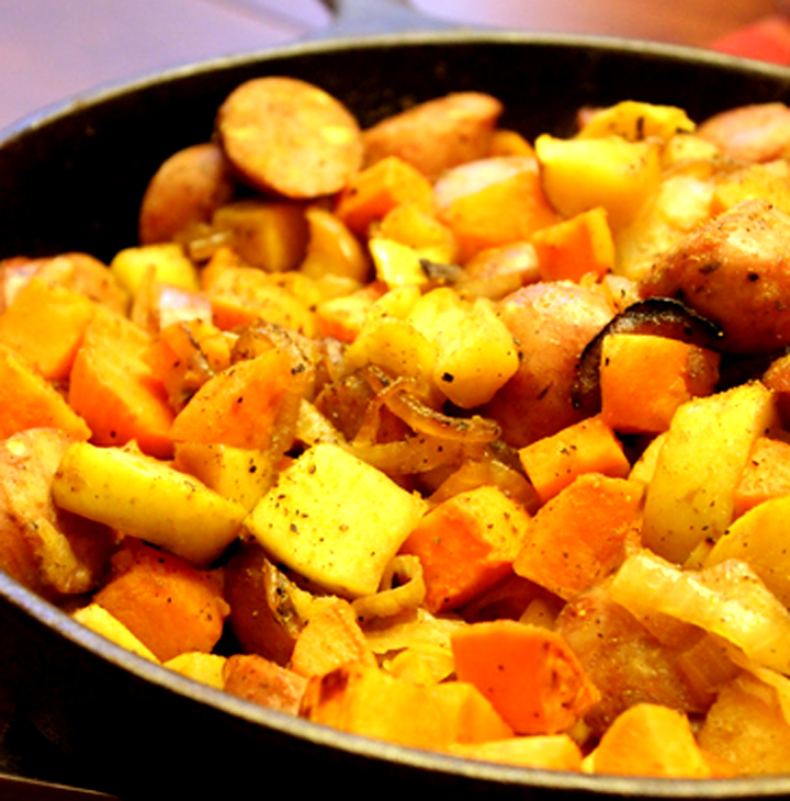 Yam And Sausage Skillet Yam And Sausage Skillet picture