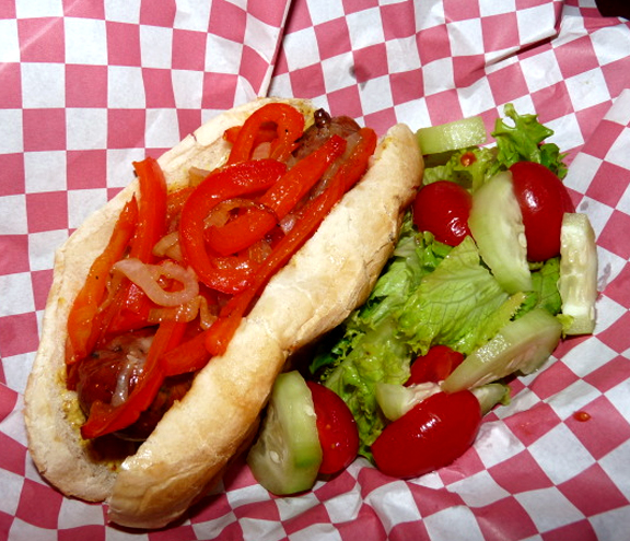 Louisiana Hot Link Sausage Sandwich Louisiana Hot Link Sausage Sandwich picture