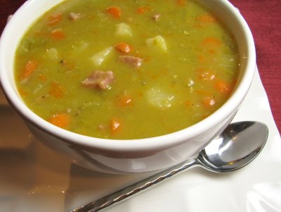 Leftover meat used in a ham soup