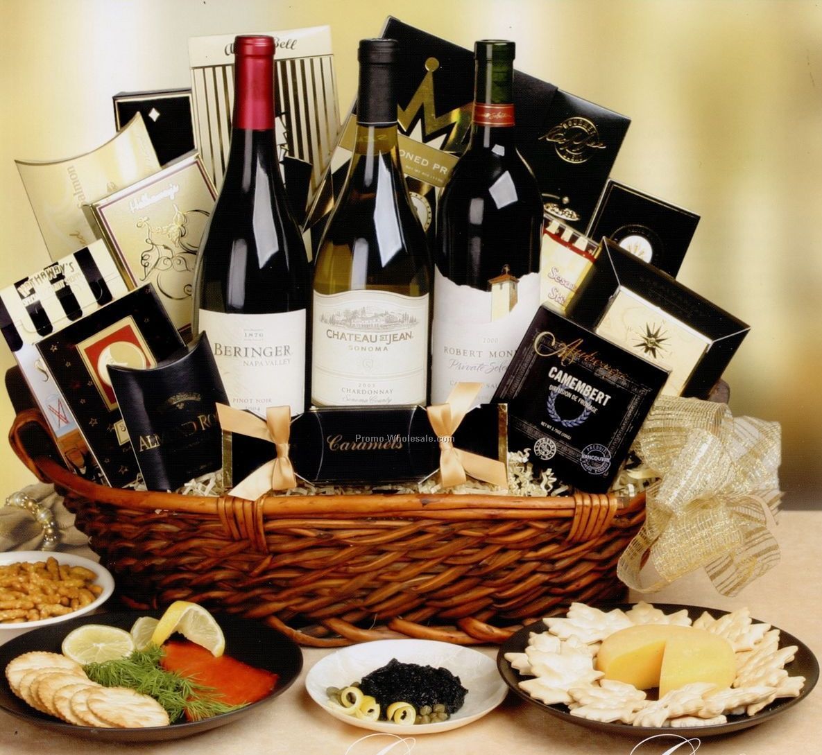 holiday gift baskets with wine