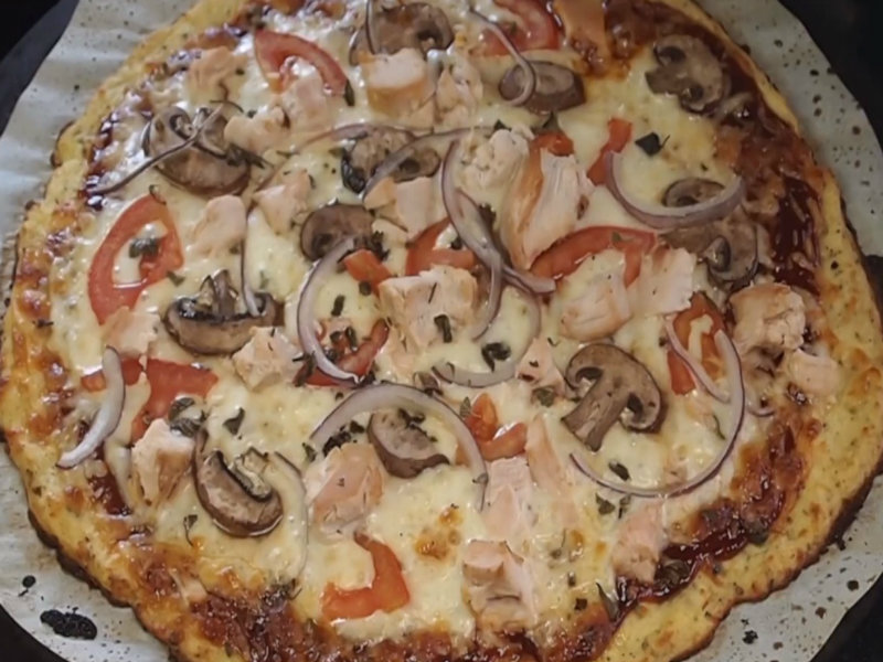 BBQ Chicken Pizza With Cauliflower Crust! Recipe Video by BallisticBBQ iFood.tv