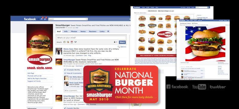 Smashburger's marketing campaign is spread over broadcasting and social media networks. Smashburger 2