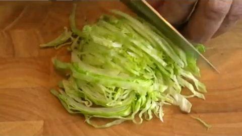 Chiffonade Cabbage