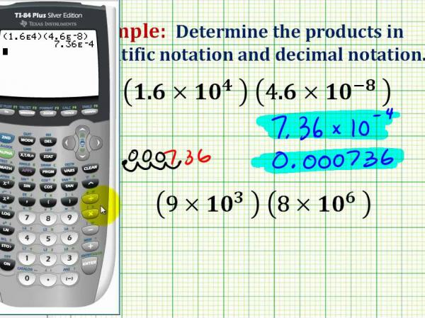 ... : Multiply Numbers in Scientific Notation on the TI84 | ifood.tv