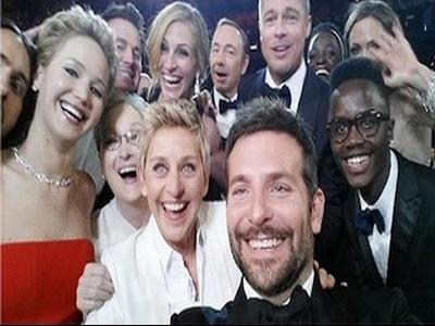 ellen degeneres group selfie at oscars 2014 creates history beating barack obama