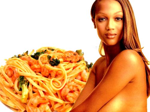 Tyra Banks with Simple Pasta