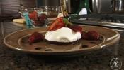 150 Calorie Chocolate Dipped Pavlova With Strawberries 