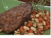 Blackened Flat Iron Steak With Wine Glaze