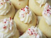Candy Cane Thumbprint Cookie