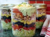 Southwestern Layered Salad & Edible Flower
