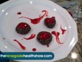 Almond And Date Cookies With Raspberry Sauce