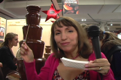 Chocolate Fountain At New York Chocolate Show 