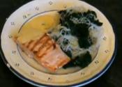 Green Cabbage Noodles With Fish For Dinner