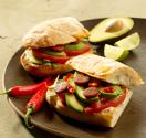 Grilled Chorizo And Avocado Sandwiches