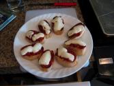 Bread With Mozzarella And Tomato Topping