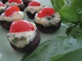 Stuffed Asiago And Basil Mushrooms
