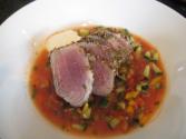 Spiced Seared Tuna With  Gazpacho Top Chef