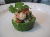 How To Make Canapes - Prawn And Cucumber Cups