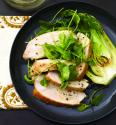 Mustard Glazed Chicken With Arugula And Bok Choy