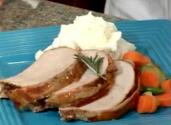 Roast Pork Loin With Bacon And Brown Sugar Glaze