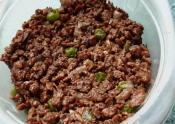 Sweet Scrambled Eggs And Meatless Keema Mutter