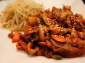 Korean Food: Spicy Fried Squid (오징어 볶음)