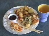Tempura Platter With Daikon Salad
