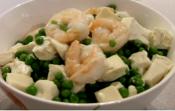 Fried Tofu With Peas And Shrimps