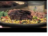 A Perfect Steak Over Italian Corn Salsa