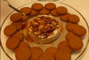 Holiday Almond Apricot Brie With Ginger Snaps