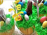 Easter Basket "springtime" Cupcakes (almond Vanilla Cupcake Recipe) 