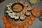 Raw Spicy Carrot Soup And Raw Carrot Pulp  Flat Bread 