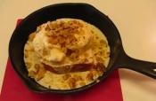 Applebee Style Blondies With Vanilla Ice Cream And Maple Walnut Sauce