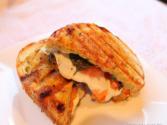 Arugula, Fennel And Parmesan Salad/ Roast Beef, Onion Jam Panino 