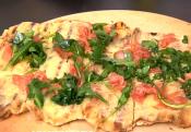 Arugula, Prosciutto And Cheese Grilled Pizza