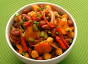 Asian Style Bean & Chick Pea Salad
