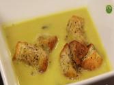 Spring Asparagus Soup W Garlic Herb Croutons