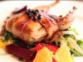 Bacon Wrapped Quail Stuffed With Dates