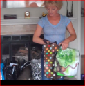 Cute Green Re-usable Shopping Bags