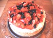 Red, White & Blue No Bake Cheesecake 