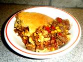 Baked Chili With Cornmeal Crust