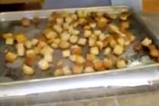 Baked Garlic Croutons