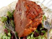 Baked Ham With Strawberry, Dijon, And Brown Sugar Glaze