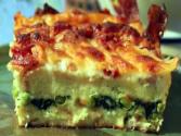 Brunch Strata With Arugula & Pear Salad