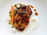 Balsamic Glazed Pork Chops With Cauliflower Puree Recipe