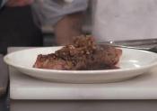 Pan Seared Pepper Steak With Shallot Balsamic Sauce