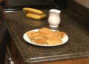 Banana And Walnut Pancakes With Honey
